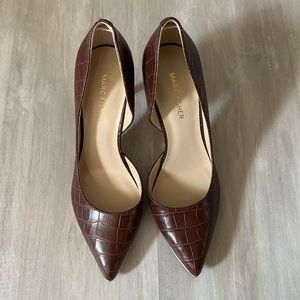 Marc Fisher Brown leather heels